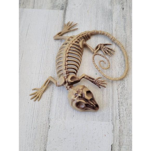 Skeleton lizard iguana Halloween pop Decor toy - Picture 1 of 5